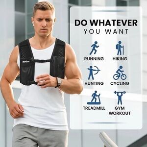 NEW Black OS Running Hydration Vest for Hiking/Hydration Backpack 1.5L